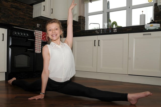 Molly Marsh, aged 11, after being picked for the production of Oliver. Picture: Andrew Roe