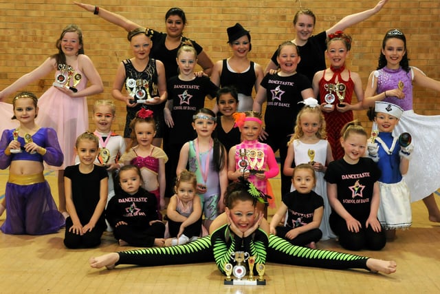 Youngsters from the Dancetastic School of Dance at Lukes Lane Community Centre, with trophies from recent competitions. Were you pictured in 2011?