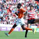 Billy Paynter in action for Doncaster Rovers against Blackpool.