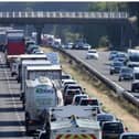 Drivers have been warned of delays on the M1 and M18 this afternoon.
