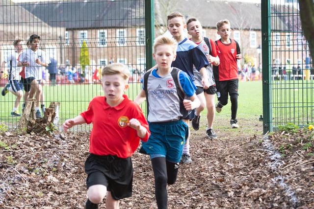 Action from the U9s boys’ race.