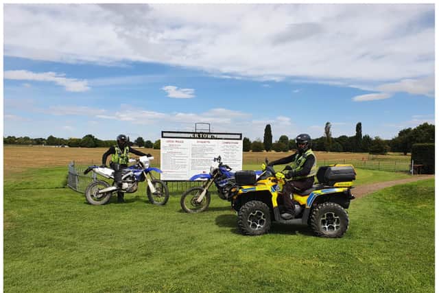 Police have been tackling off road bikers at Town Moor Golf Club.