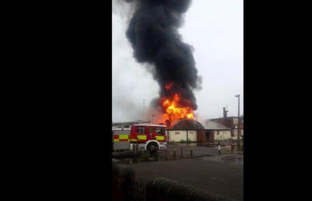 Footage of the blaze was sent in by a resident.