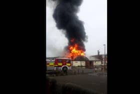 Footage of the blaze was sent in by a resident.