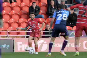 Jon Taylor against Wycombe Wanderers, his first match in seven months. Picture: Howard Roe/AHPIX