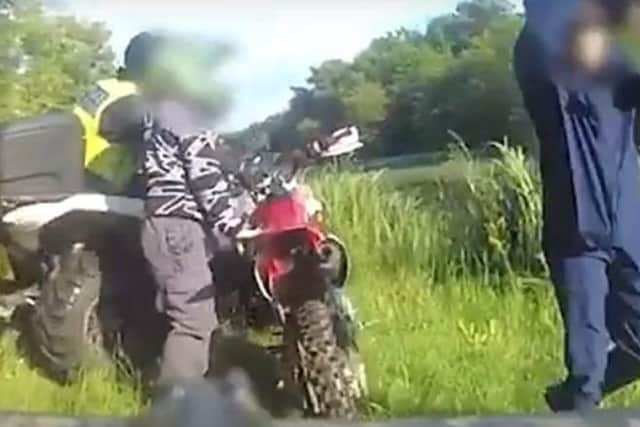 Officers stop 10-year-old boy riding illegally around Doncaster park on off-road bike.