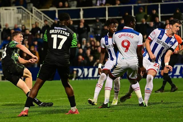 Doncaster's Bobby Faulkner brings Doncaster level midway through the second half.