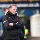 Gary McSheffrey during his final game in charge of Doncaster Rovers away to Carlisle United.