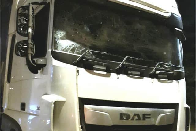 A lorry crashed on the A1 near Doncaster this morning