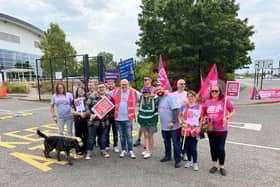 BT workers in Doncaster have staged two days of strike action. (Photo: CWU).