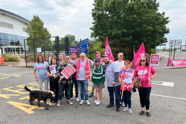 BT workers in Doncaster have staged two days of strike action. (Photo: CWU).