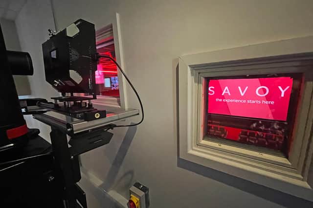 Screen One from the Projection Booth, which features 4K laser projection and Dolby Atmos immersive sound. Picture: NDFP-11-05-21-Savoy 12-NMSY