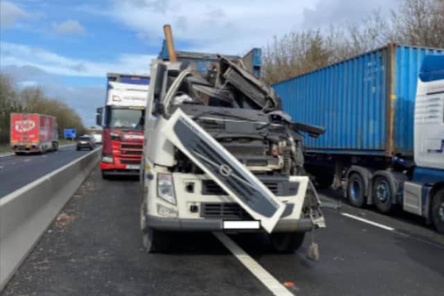 Crash on the A1M today which caused the carriageway to be closed earlier