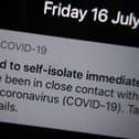 The app warns people that they have been in close contact with someone who has tested positive for coronavirus