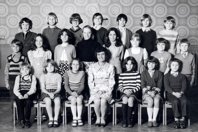 Adwick Washington School pupils pictured with their teacher in 1972