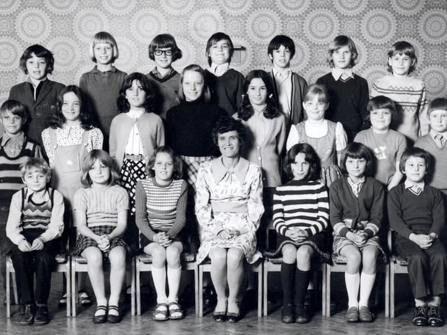 Adwick Washington School pupils pictured with their teacher in 1972