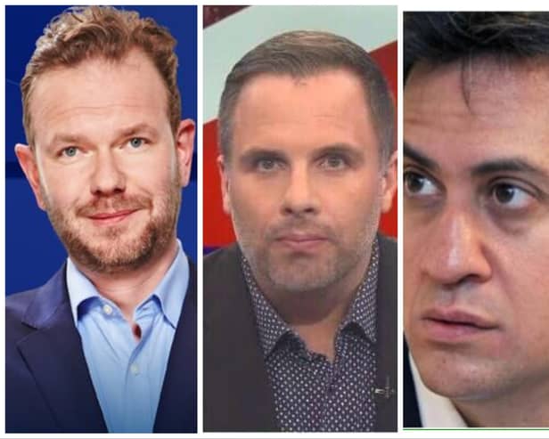 LBC host James O'Brien (left) and Doncaster North MP Ed Miliband were both named by broadcaster Dan Wootton as among the 50 worst people in the UK.