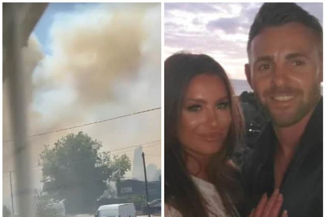 Married At First Sight stars Tayah Victoria and Adam Aveling were caught up in the Doncaster wildfire drama. (Photo: Instagram).