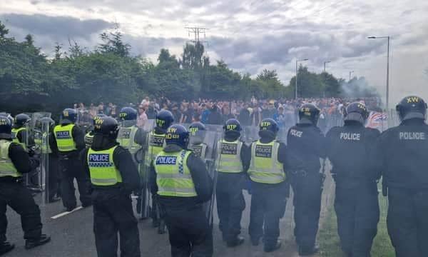 Seven arrests have so far been made over the Rotherham hotel riot.