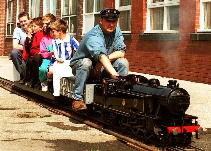 One of the attractions at the Armthorpe Community Group Gala was this steam engine from the Doncaster and District Model and Engine Society with driver Dave Hall at the controls, June 1996