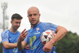 Goal machine Ross Hannah did the business for Rossington Main in the FA Cup. Photo: Russ Sheppard/Offthebenchpics