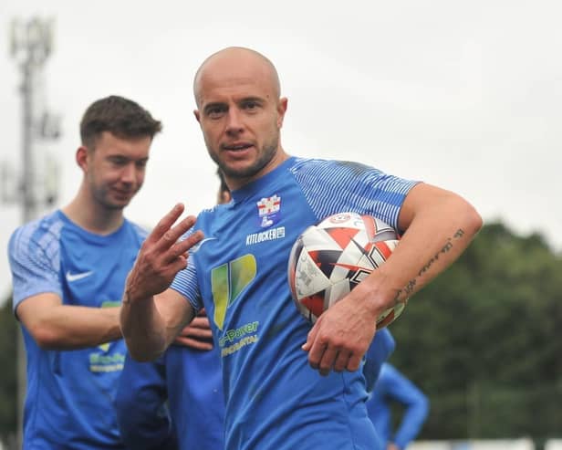 Goal machine Ross Hannah did the business for Rossington Main in the FA Cup. Photo: Russ Sheppard/Offthebenchpics