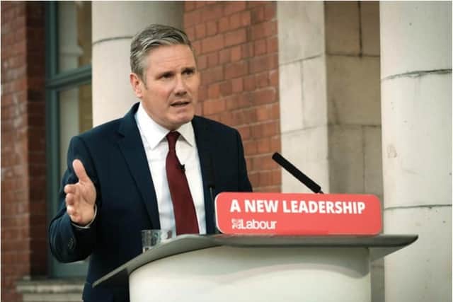 Sir Keir Starmer delivering a speech in Doncaster earlier this year.