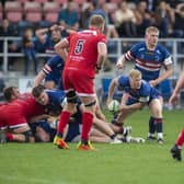 Doncaster Knights' Alex Dolly in action against Jersey Reds earlier this season. Picture: Tony Johnson.