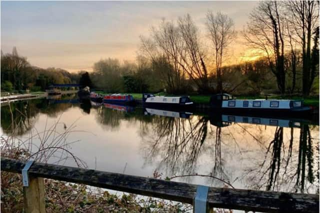 The boats were spotted moored at Sprotbrough.