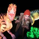 TV presenter Helen Skelton visits the Christmas Illuminations at Yorkshire Wildlife Park.