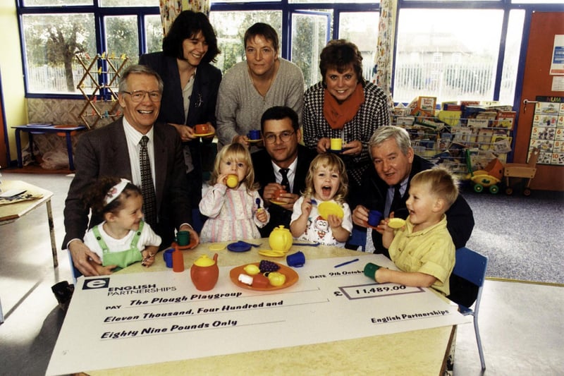 Children from Armthorpe's Plough Playgroup said thank you for the £13,000 refurbishment, October 1997