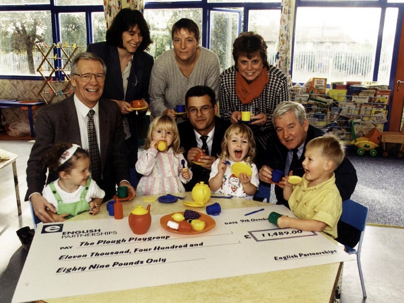Children from Armthorpe's Plough Playgroup said thank you for the £13,000 refurbishment, October 1997