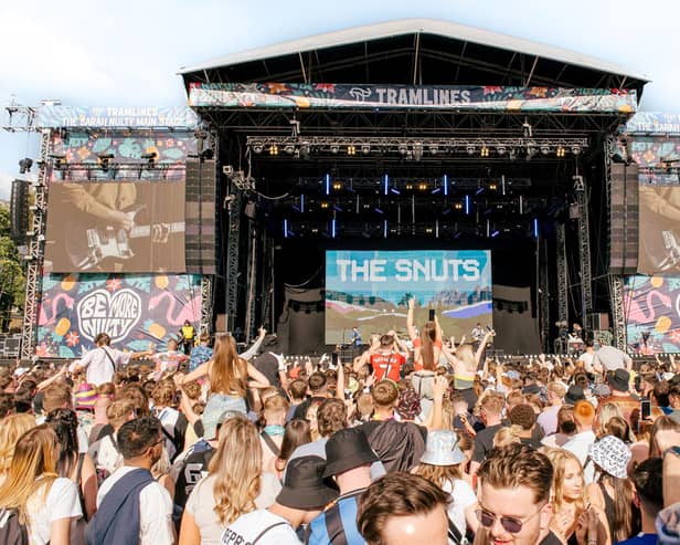 The Snuts on the mainstage at Tramlines 2024.  Pic: Matt Higgs