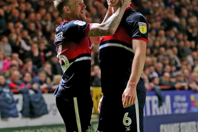 Andy Butler celebrates after heading Rovers level