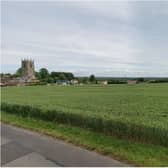 The empty field where the Haxey Hood is normally contested.