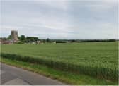 The empty field where the Haxey Hood is normally contested.