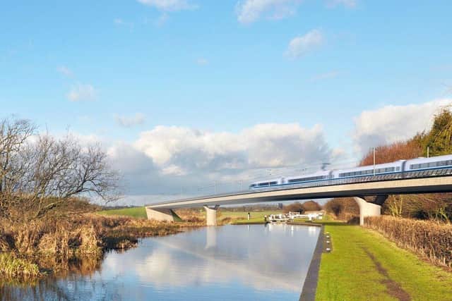 Artists impression of HS2 route