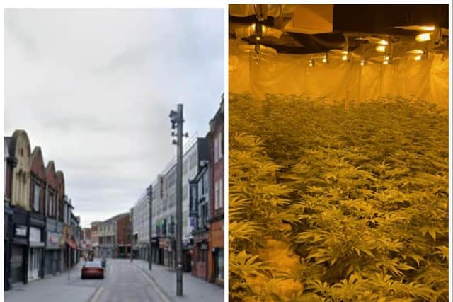 The massive haul of drugs was found in an abandoned club in Doncaster's party street.