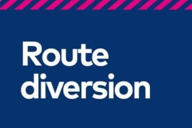 Bus service diversin in place