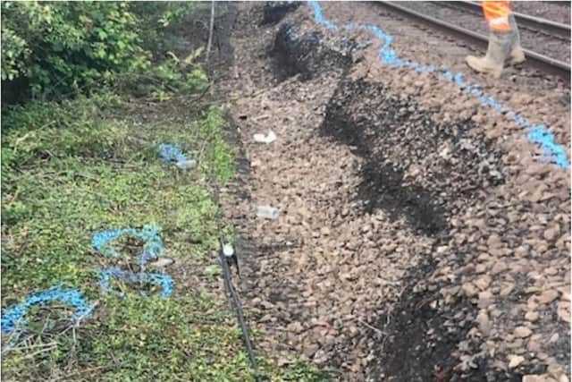 The landslip at Scunthorpe.