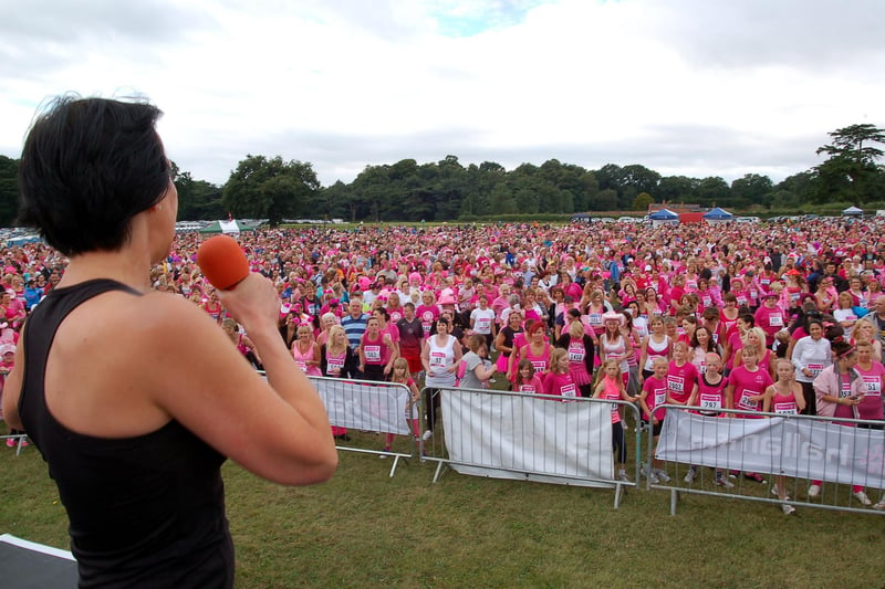 The warm up is an important part of the Race For Life event.