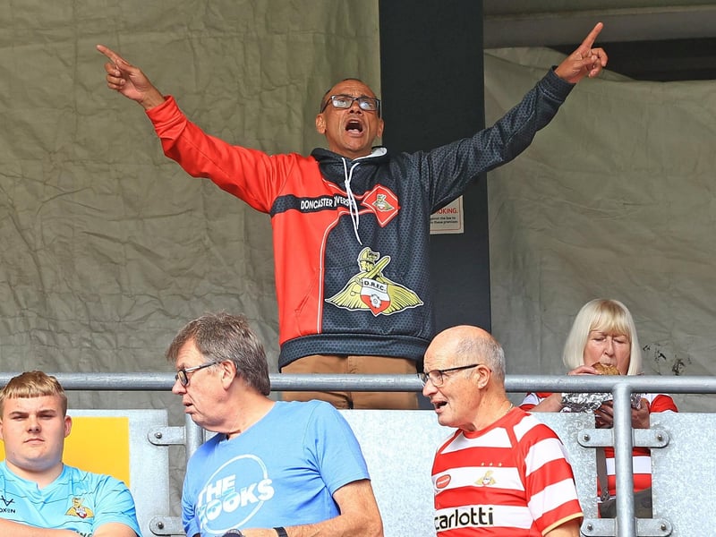 Doncaster Rovers fans backed their side all the way to a fine point at MK Dons.