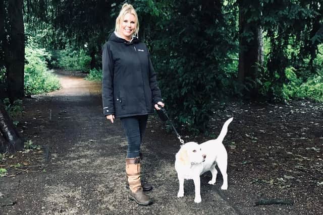 Joanne Jones-Snell out on a dog walk.