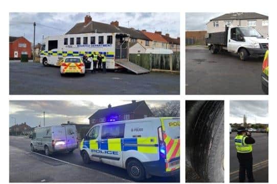 Police carried out a day of action in Dunscroft and Hatfield