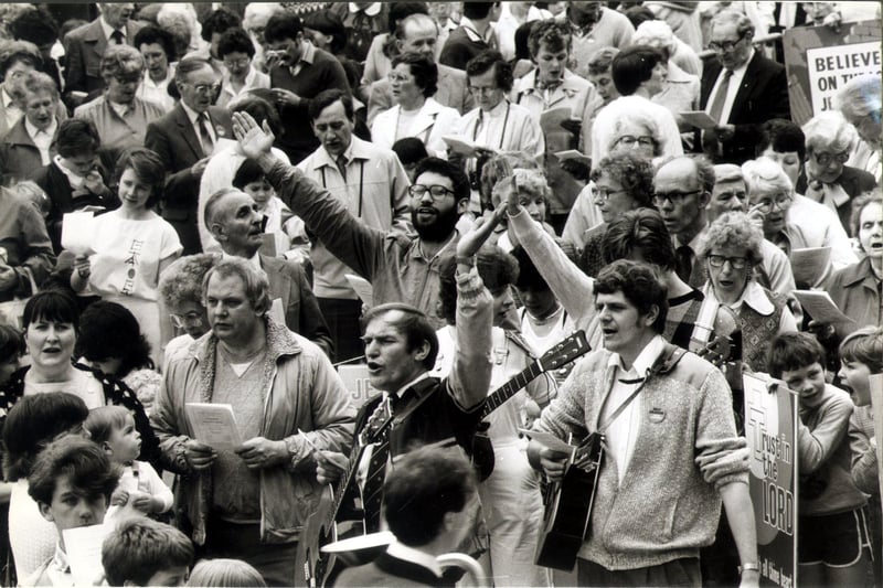 Whit Sings 1985
Outside Chesterfield Town Hall