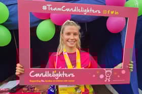 Raising funds for Candlelighters.