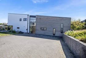 A front view of the architect designed, detached home for sale in Barnby Dun.