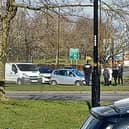 Police are at the scene in Hyde Park this morning.
