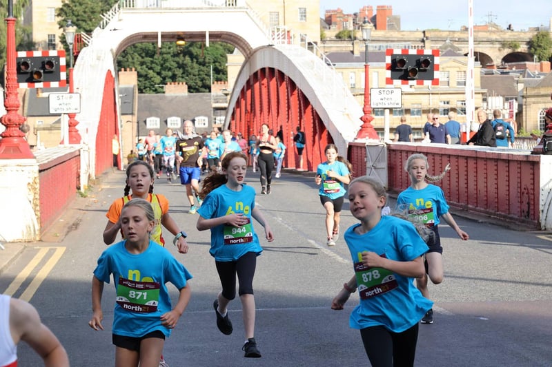 More than 5,000 young runners were due to compete in the Junior and Mini Great North Run events today ahead of the full Great North Run half marathon tomorrow