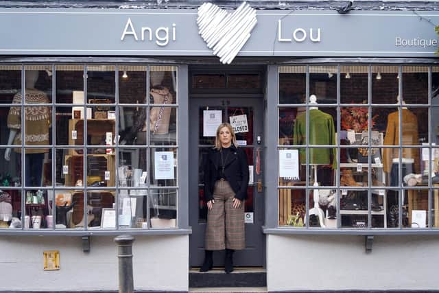 Angie Huddart at her boutique Angie Lou's in Tickhill. Picture Scott Merrylees
